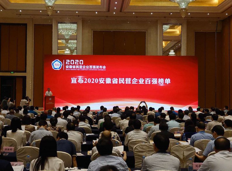 安徽乐虎国际lehu新质料有限公司荣登2020年安徽省民营企业百强榜